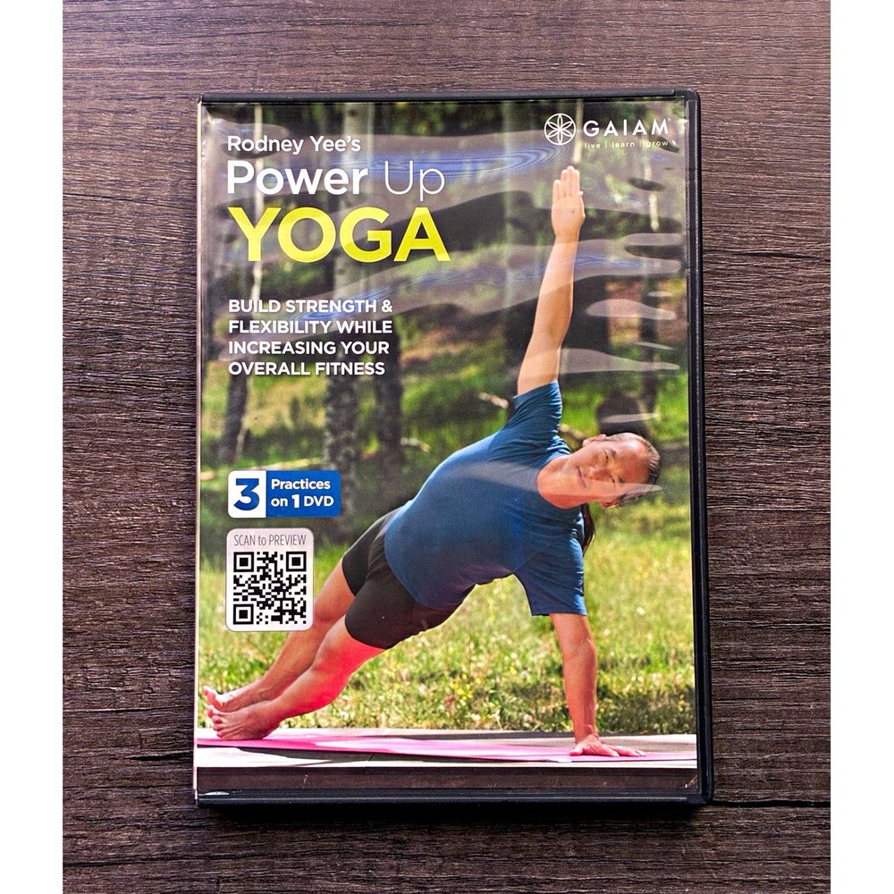 Gaiam Rodney Yee's Power Up Yoga DVD 2013 Exercise Fitness Routine Workout 60min